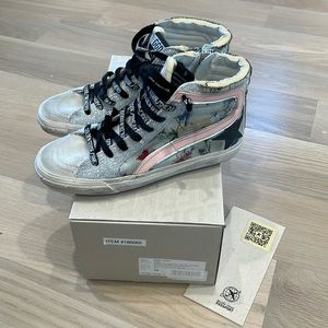 BNIB authentic Golden Goose Sneakers SZ 36 Dissolved Flowers Jacquard